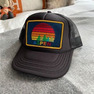 Aviatior Nation Black Trucker Hat with Aspen Patch